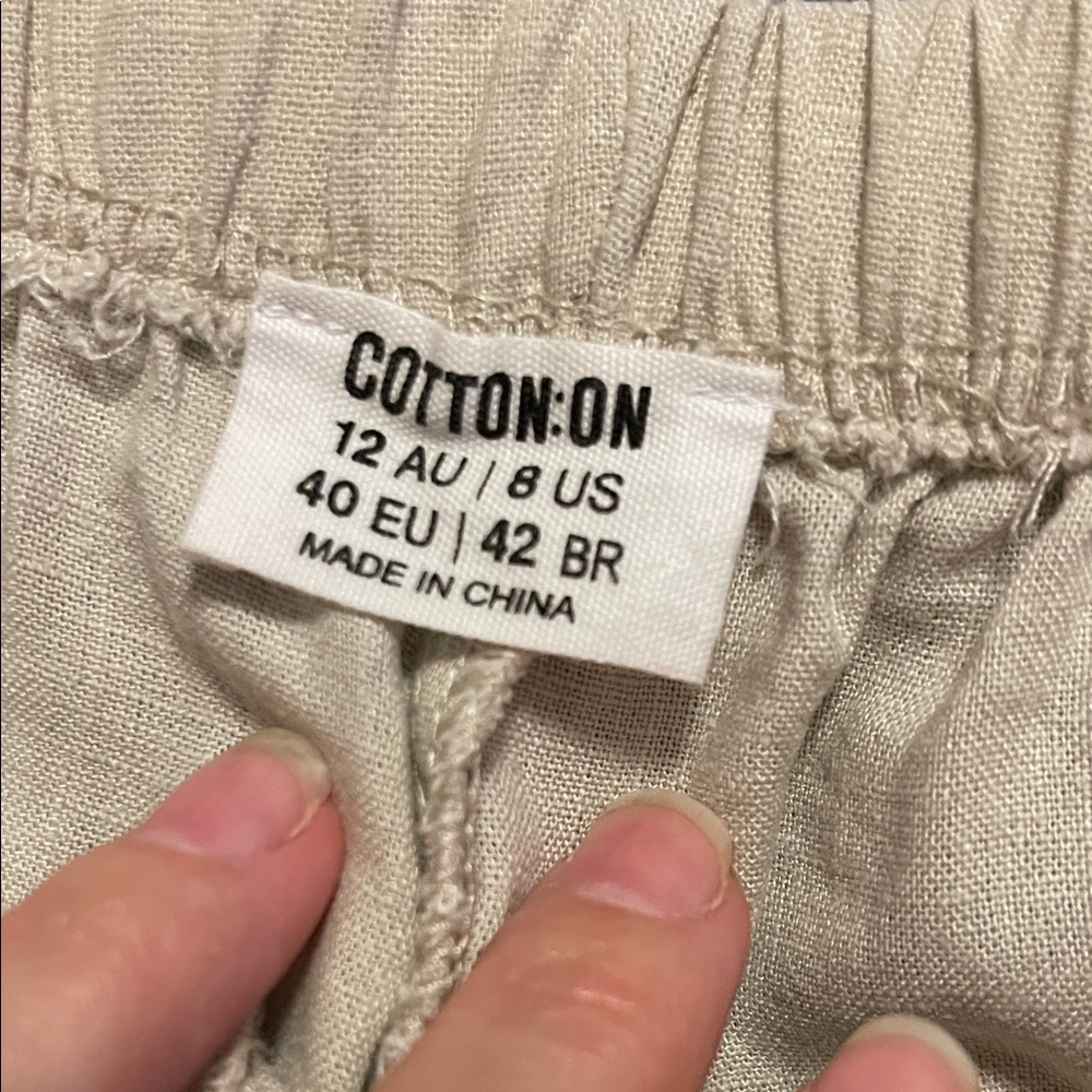 Cotton On Light Beige Drawstring Joggers - Picture 3 of 4